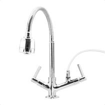 Torneira para Cozinha com Adaptador Saída para Filtro Purificador Bica Gourmet Flexível Chuveirinho