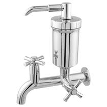 Torneira Para Cozinha Com Filtro De Parede Fixa De ABS 1160 Com 1/4 De Volta Cromado