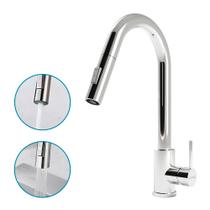 Torneira Para Cozinha De Mesa Gourmet Monocomando Quente E Frio Bica Móvel 1/4 De Volta Metal Cromada Prestige Beltempo