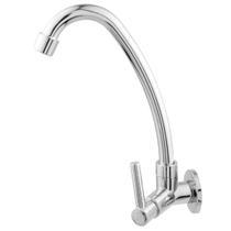 Torneira Para Cozinha De Parede B Alta 1/4 Volta Para Área Externa Cromado C62