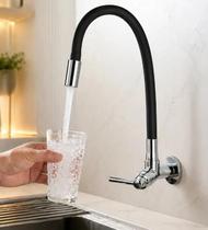 Torneira Para Cozinha De Parede Flexível Água Fria