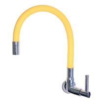 Torneira Para Cozinha De Parede Tubo Gourmet Amarelo 1/4V