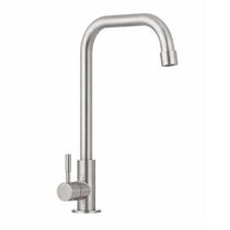 Torneira Para Cozinha Gourmet Kiev Água Fria Aço Escovado Mesa Bancada Aço Inox Premium