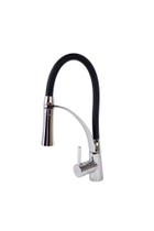 Torneira para Cozinha Gourmet Misturador Monocomando Bancada Mesa V125 Preto/Cromado Vimer