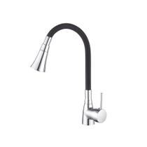 Torneira Para Cozinha Gourmet Misturador Monocomando Em Aço Inox Bancada Mesa V133 Preto/Cromado Vimer