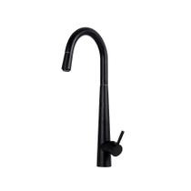 Torneira Para Cozinha Gourmet Misturador Monocomando Extensível Em Aço Inox 304 Fosco Apurema Pingoo.casa - Preto