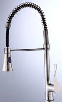 Torneira Para Cozinha Gourmet Misturador Monocomando Metal Aço Escovado Ducha Duplo Jato - FG2052NK