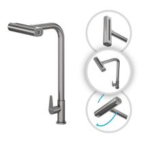 Torneira para Cozinha Grafite Bico Flexivel Tóquio metal Goldenx