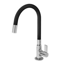 Torneira para Cozinha Leão Metais Linha Color Preta Bica Emborrachada Torneira para Cozinha Leão Metais Linha Color Preta Bica Emborrachada