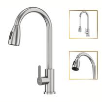 Torneira para Cozinha Mangueira Flexível Roma Aço Inox 304 GoldenX
