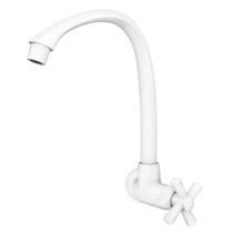Torneira para Cozinha Parede Alta Bica Móvel Cross Branco Tigre 1/2"