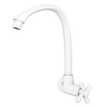 Torneira para Cozinha Parede Alta Bica Móvel Cross Branco Tigre 1/2"