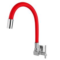 Torneira Para Cozinha Parede Vermelha Quadrada Silicone Flexível Luxo 1/4 Volta Cód. 3500 C-69 Torneira Para Cozinha Parede Vermelha Quadrada Silicone Flexível Luxo 1/4 Volta Cód. 3500 C-69