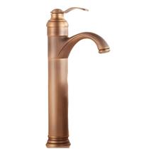 Torneira Para Cuba Banheiro Lavabo Misturador Bronze Alta Banheiro Retrô Escovado Monocomando Quente e Frio Cuba Completa Modelo Acabamento Luxo