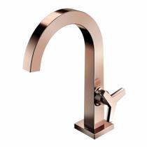 Torneira Para Lavatório De Mesa City Bica Baixa Cobre Polido Docol