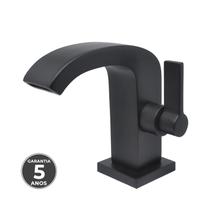 Torneira Para Lavatório Volta 1/4 Square Bancada Preto Fosco