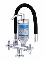 Torneira para Pia Cozinha Balcão Mesa Com Filtro Purificador De Água Flexível Móvel Silicone Preto