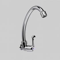 Torneira para Pia Cozinha Gourmet de Parede com Bica Móvel Média com Arejador Cromada ABS