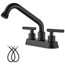 Torneira para pia de lavanderia Aolemi Utility 4 polegadas Center Matte Black Torneira para pia de lavanderia Aolemi Utility 4 polegadas Center Matte Black