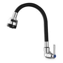 Torneira Parede Flexível Bico Arejador Mangueira Silicone Movel Ducha Jato Preta Torneira Parede Flexível Bico Arejador Mangueira Silicone Movel Ducha Jato Preta