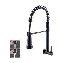 Torneira Parede Gourmet Flexível 2 Jatos Inox Preta Fosca Torneira Parede Gourmet Flexível 2 Jatos Inox Preta Fosca