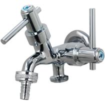 Torneira Parede Máquina De Lavar Tanque Área De Serviço Lavanderia Corpo Metal Acabamento Cromado Volante Abs Engate Mangueira 1/4 De Volta Iguatemi Torneira Parede Máquina De Lavar Tanque Área De Serviço Lavanderia Corpo Metal Acabamento Cromado Volante Abs Engate Mangueira 1/4 De Volta Iguatemi