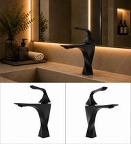 Torneira Paris Luxo Premium Preta Fosca Monocomando Luxo