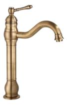 Torneira Pia Alta Monocomando Quente e frio Bronze Retrô Fosco Vintage Misturador Lavabo Banheiro Cuba Pia Aço Inoxidável 304