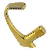 Torneira Pia Banheiro Cascata Luxo Misturador Monocomando Baixa 1227j Dourada Luuk Young