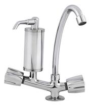 Torneira Pia Cozinha Bica Alta Com Filtro Cromada Equation