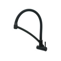 Torneira Pia Cozinha De Parede Gourmet Arco Flexível 1/4v Preto Fosco Torneira Pia Cozinha De Parede Gourmet Arco Flexível 1/4v Preto Fosco