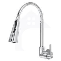 Torneira Pia Cozinha Gourmet Inox Chuveirinho Cozinha Parede Flexível 2 Jatos METAL INOX cod 1141-8
