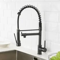 Torneira Pia Cozinha Gourmet Monocomando Preto Luxo 5105h Luuk Young