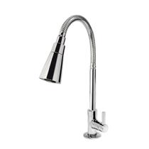 Torneira Pia de Cozinha Mesa Cromada Tidra C62 Flexível com Dois Arejadores Torneira Pia de Cozinha Mesa Cromada Tidra C62 Flexível com Dois Arejadores