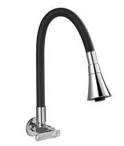 Torneira Pia Flexível Para Cozinha Gourmet Cone Inox 2 Jatos Preta Wbcom
