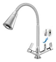 Torneira Pia Gourmet Jato Cr Mesa Com Saída Purificador C80