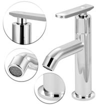 Torneira Pia Lavatório Alta bancada Pratica Abs Cromado 1/4 V