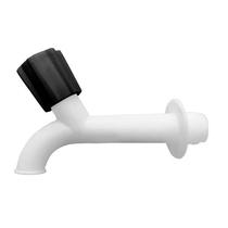 Torneira Plástica De Tanque 3/4 10Cm Volante Preto Branco Torneira Plástica De Tanque 3/4 10Cm Volante Preto Branco