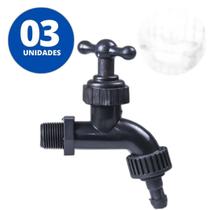 Torneira Plástica Reforçada Jardim E Tanque 1/2 Utilimix Kit