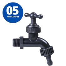 Torneira Plástica Reforçada Jardim E Tanque 1/2 Utilimix Kit