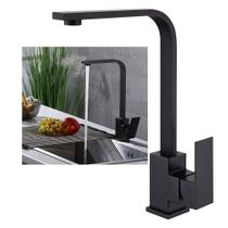 Torneira Preta Luxo Monocomando 360º Aerador Misturador