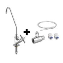 Torneira Purificador Faucet Bancada Mesa 1/4 De Volta + Kit Para Instalação Filtro Embaixo Da Pia