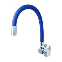 Torneira Quadrada Cozinha Metal Luxo Color Parede Cano de Silicone Flexível Várias Cores