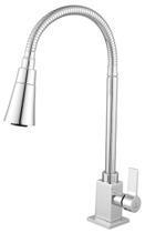 Torneira Quadrada De Metal Gourmet Cozinha Bancada Com Ducha