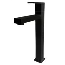 Torneira quadrada luxo bica alta - preta