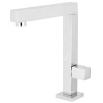 Torneira Quadrada Moderna Luxo Cromada Cozinha Bica Movel