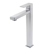 Torneira Quadrado de Banheiro Alta Fria Cromada Inox Para Cubas De Apoio