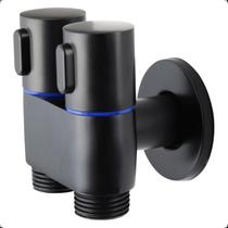 Torneira Registro Duas Saídas Preto Máquina De Lavar Metal Torneira Registro Duas Saídas Preto Máquina De Lavar Metal