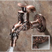 Torneira Retro Dragão Cobre Vintage Lavanderia Rústica Jardi