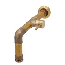 Torneira Retro Industrial de Parede para Lavabo Polida 2337